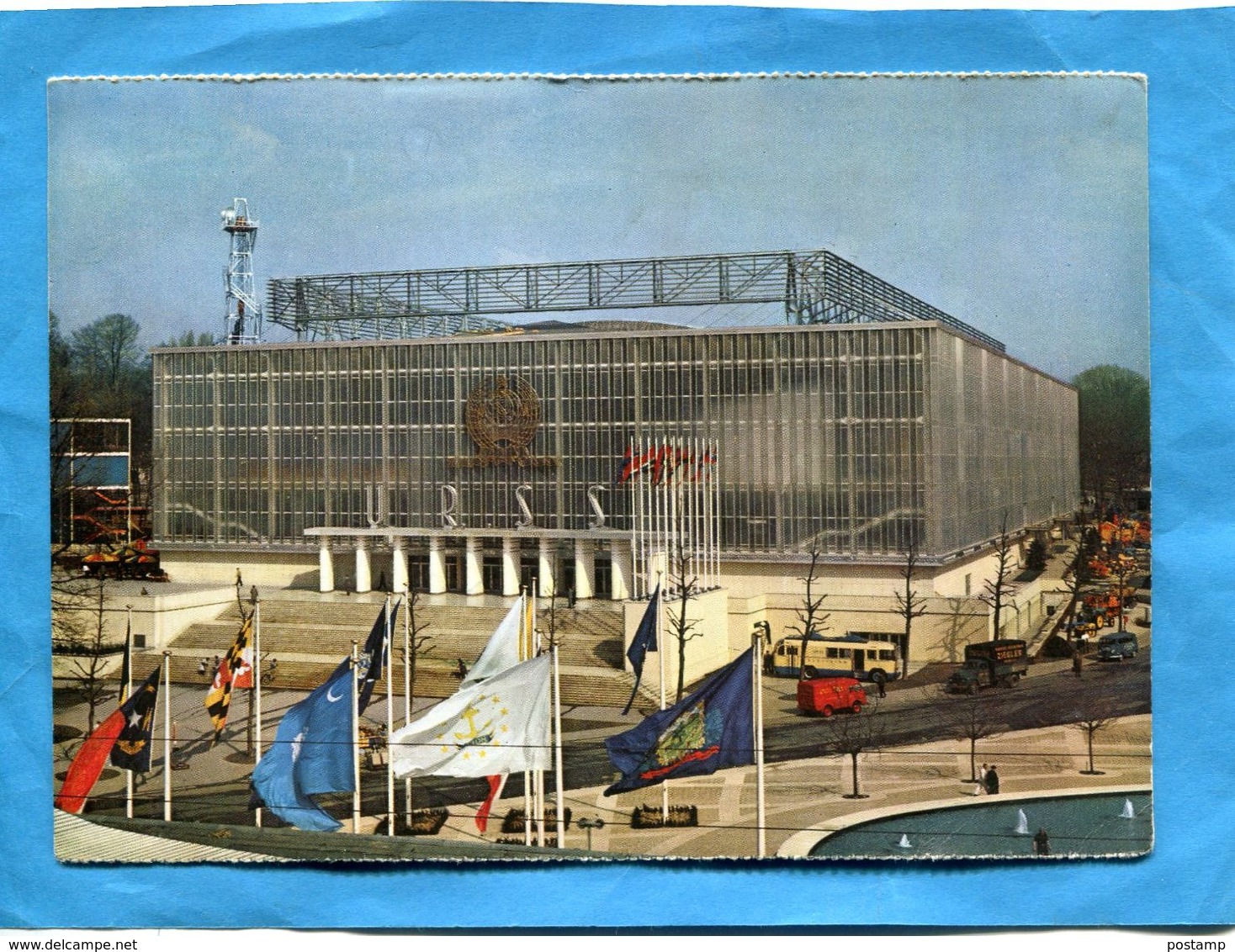 Belgique -carte De L'expo Universelle 1958 "pavillon UR SS" A Voyagé  Flamme  Télexpo--"cad Bruxelles  Expo - Officinas De Paso