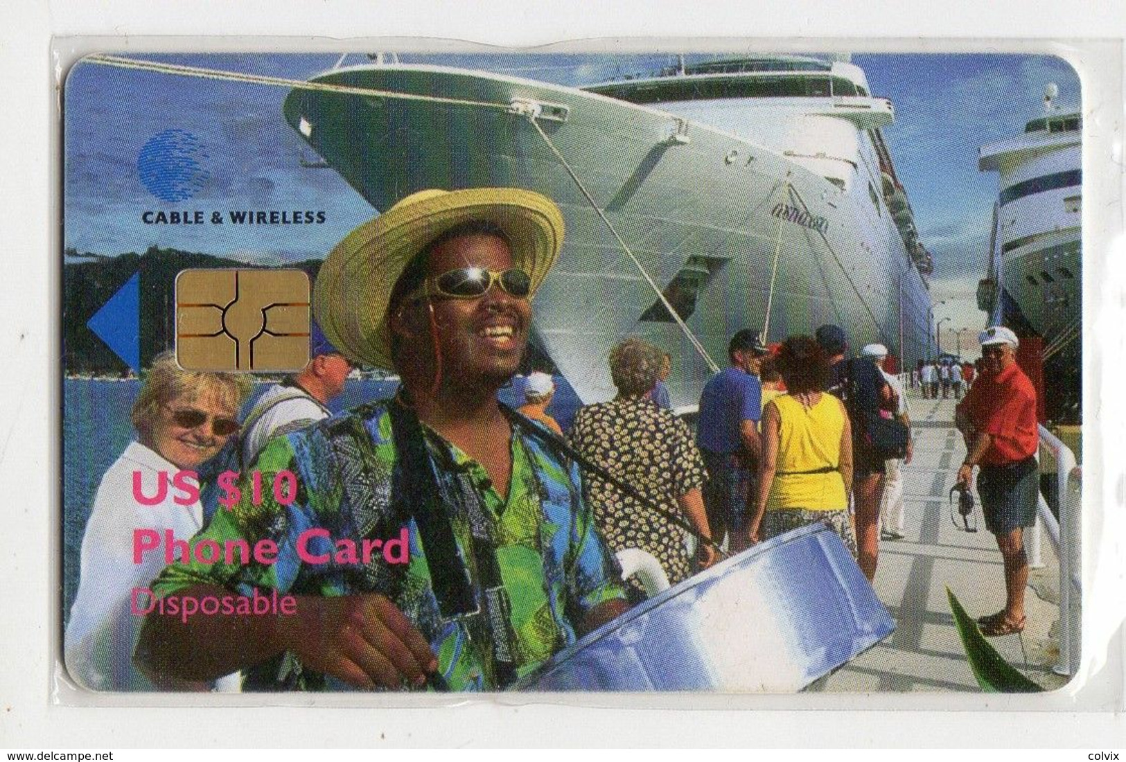 ILES VIERGES BRITANNIQUE CARAIBES CABLE & WIRELESS REF MVCARDS BVI-C3  10$ CRUISESHIP Date 1998 - Isole Vergini