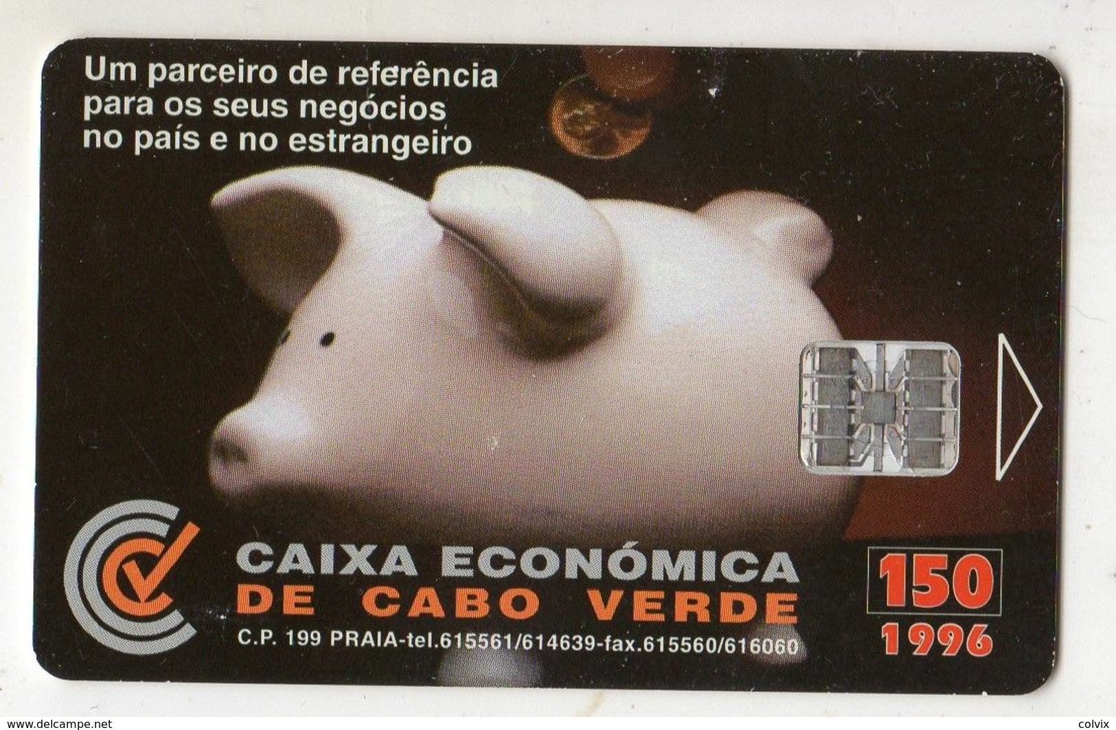 CAP VERT REF MV CARDS CPV-12 150U CAIXA ECONOMICA Année 1996 - Cabo Verde