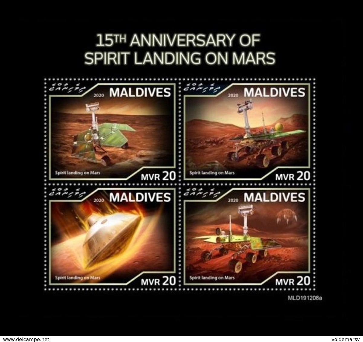 Maldives 2020 Mih. 9046/49 Space. Spirit Landing On Mars MNH ** - Maldives (1965-...)