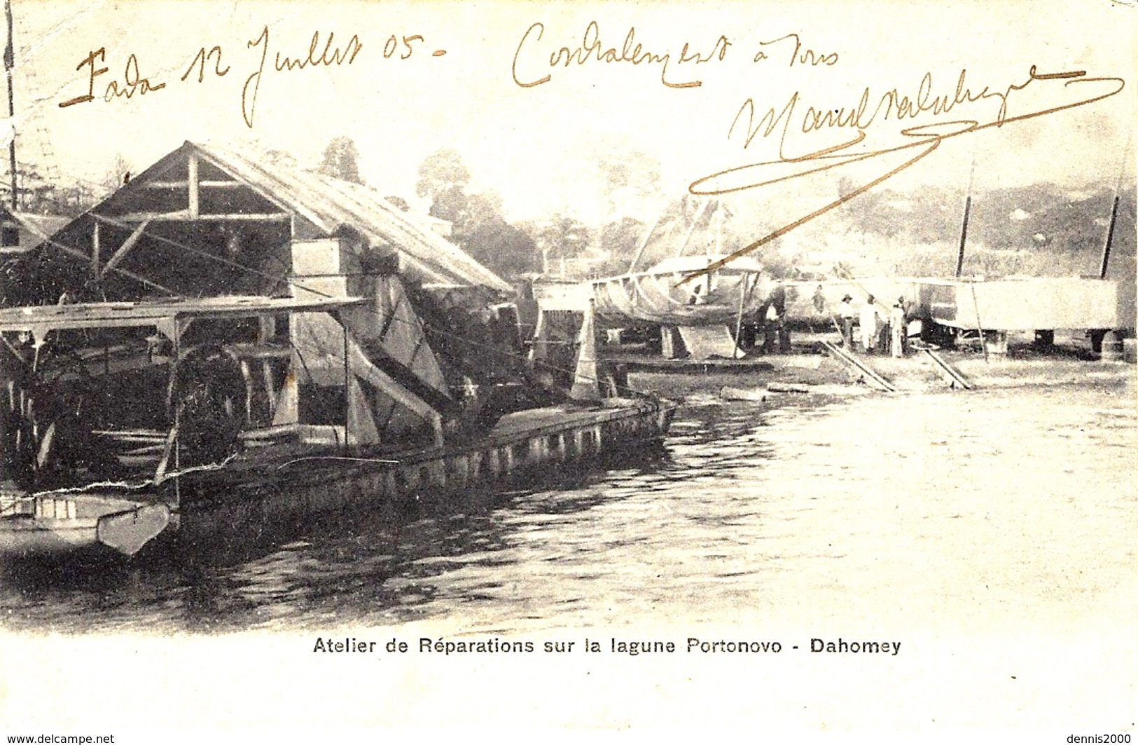 Atelier De Réparation Sur La Lagune -Portonovo -Dahomey - Dahomey