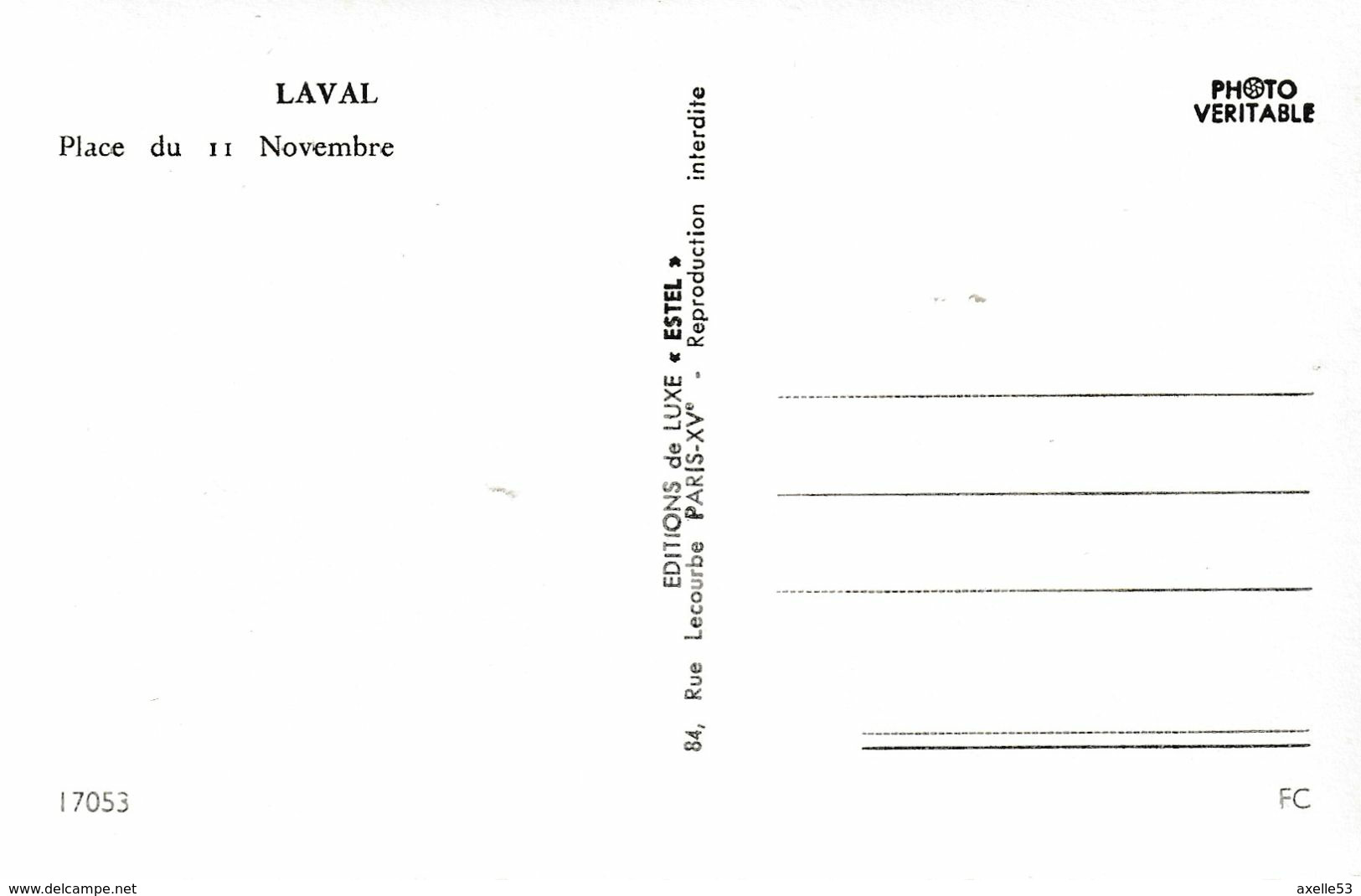Laval 53 (1255) Cpsm Pf Glacée - Place Du 11 Novembre - Laval