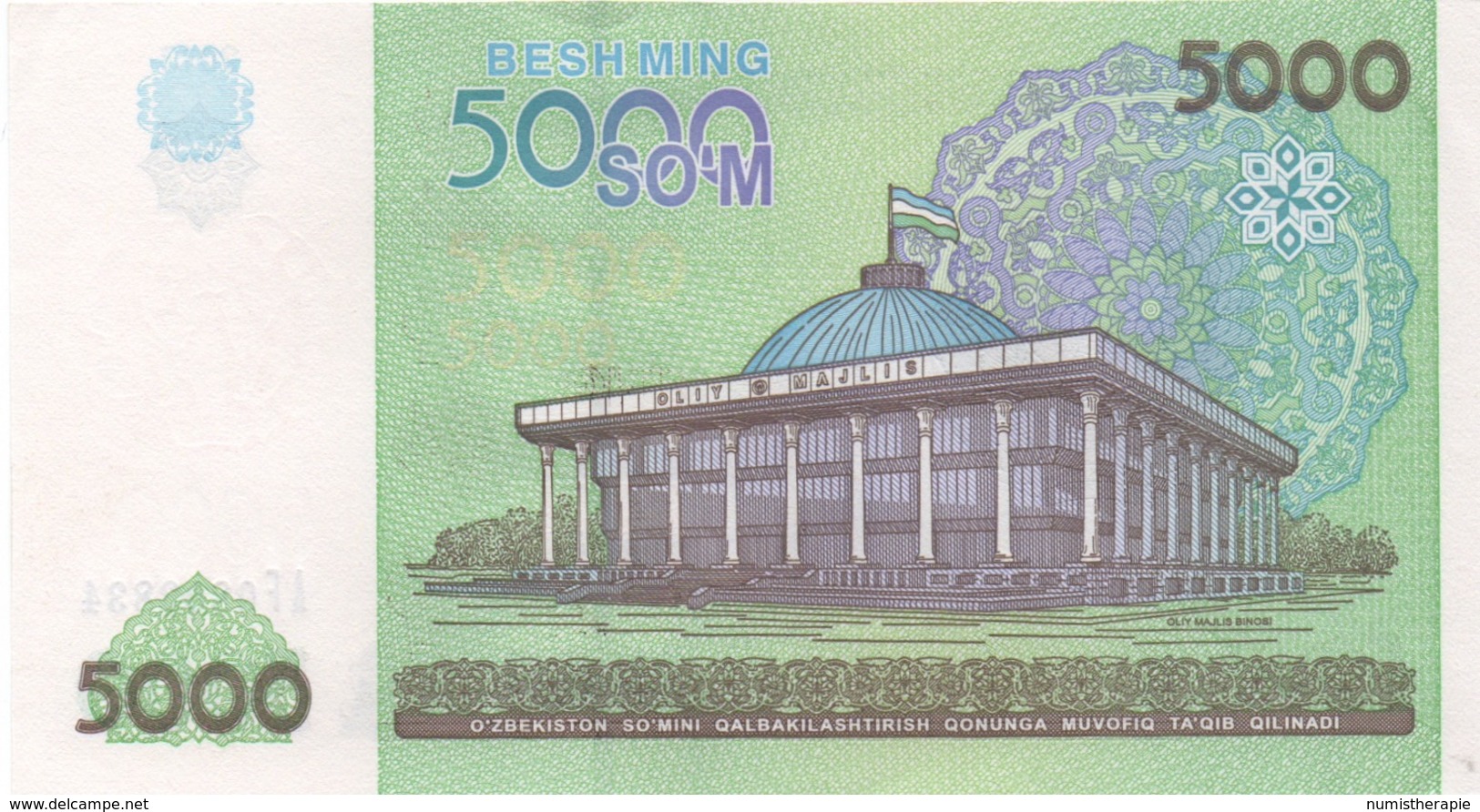 Ouzbékistan Uzbekistan : 5000 So'm 2013 UNC - Uzbekistán