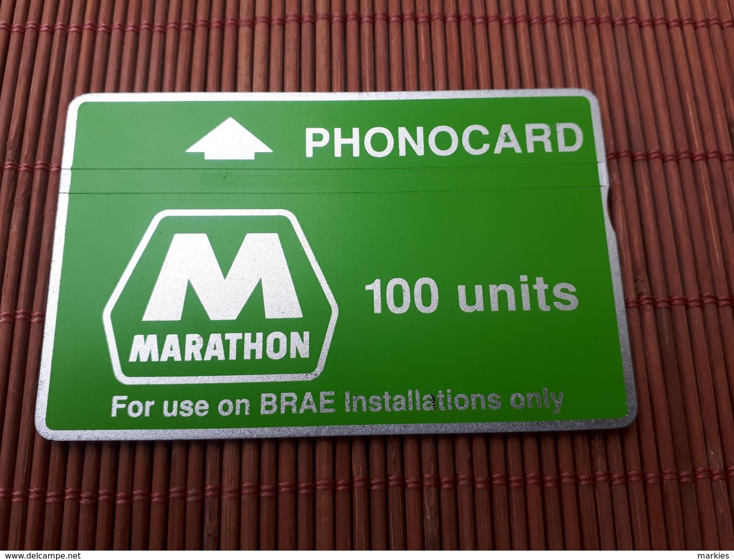 Phonecard 100 Units Marathon 047 H Used Rare - [ 2] Erdölplattformen