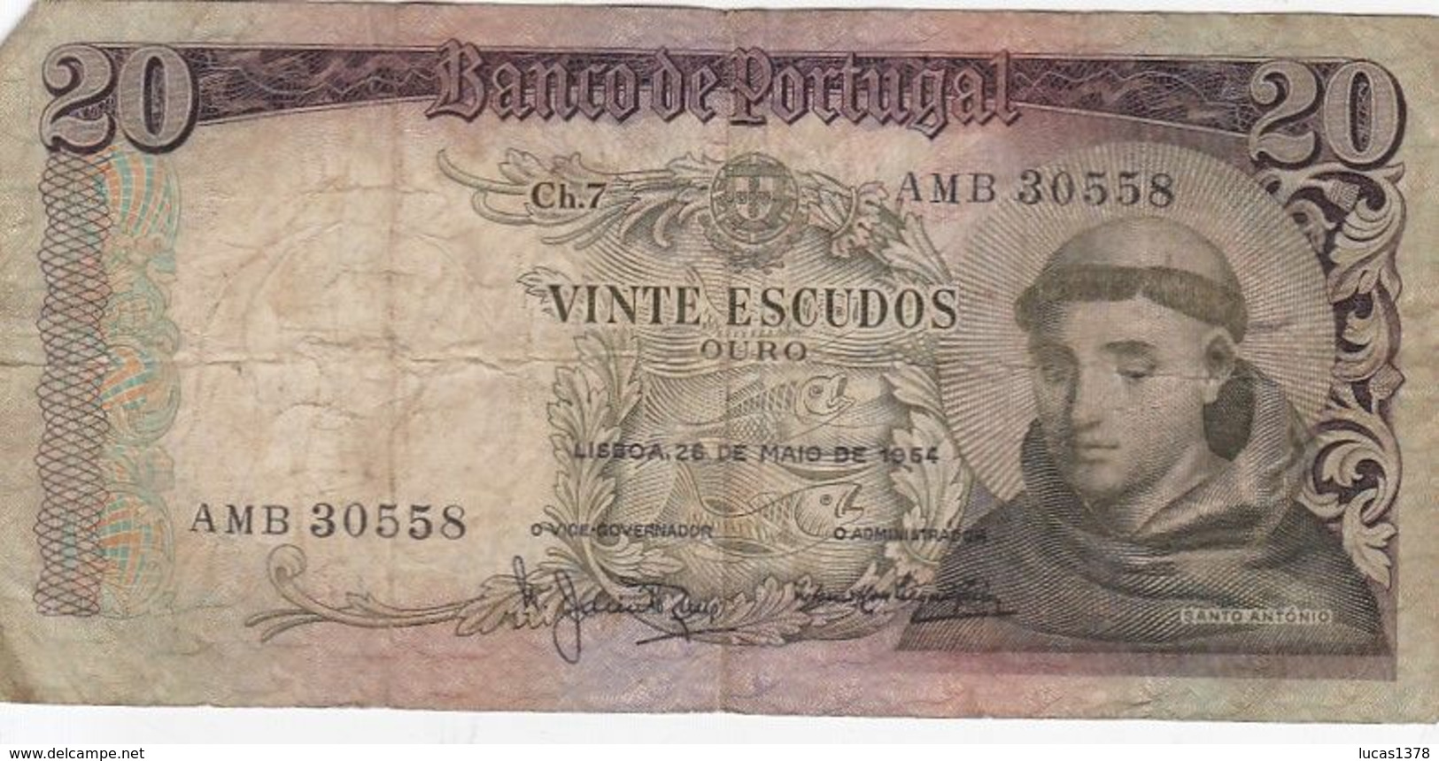 PORTUGAL 20 ESCUDOS 1964 - Portugal