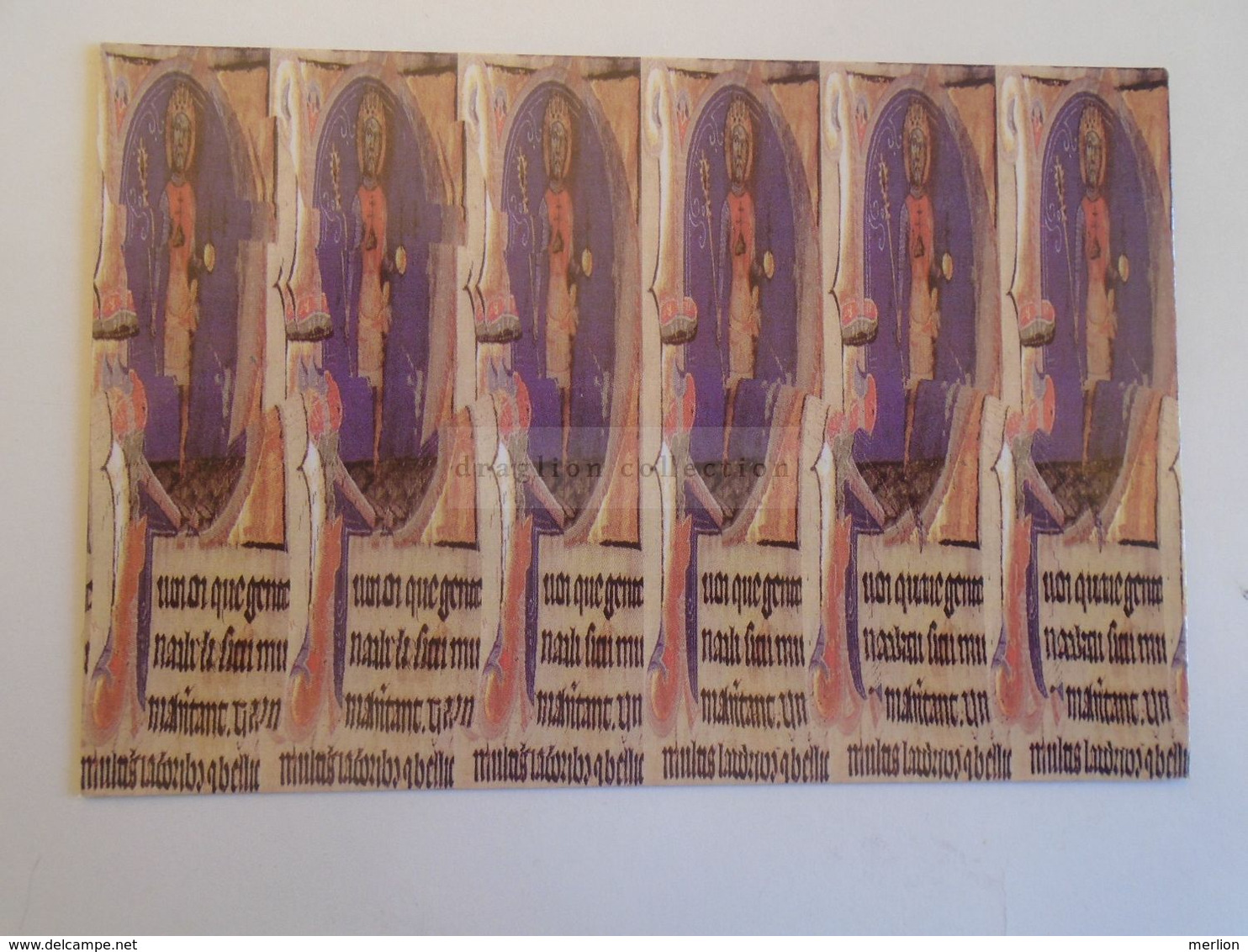 D172678 Carte Postale Stéréogramme - Livre, Codex Leaf - Initiale St. Stephen  -  Békéscsaba Hungary - Cartes Stéréoscopiques