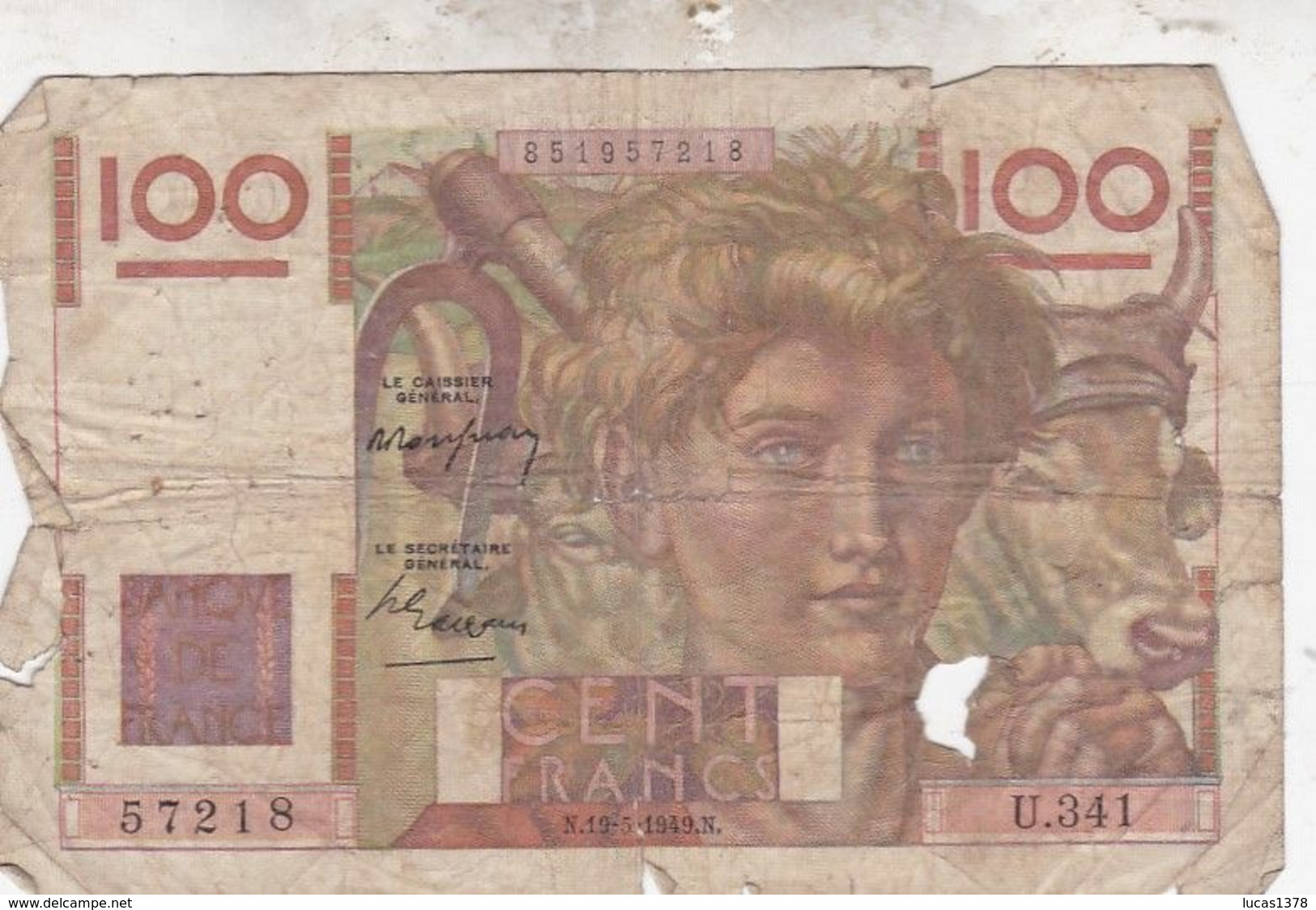FRANCE 100 Francs "jeune Paysan" 19/05/1949 - 100 F 1945-1954 ''Jeune Paysan''