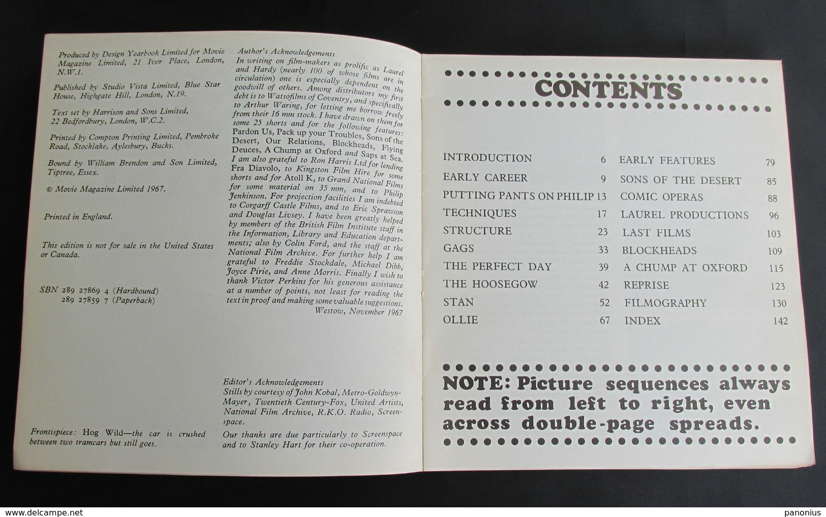 LAUREL & HARDY - FILM MOVIE MAGAZINE  PAPERBACKS PHOTOCONDUCTOR STUDIO VISTA, Year 1967 - Unterhaltung