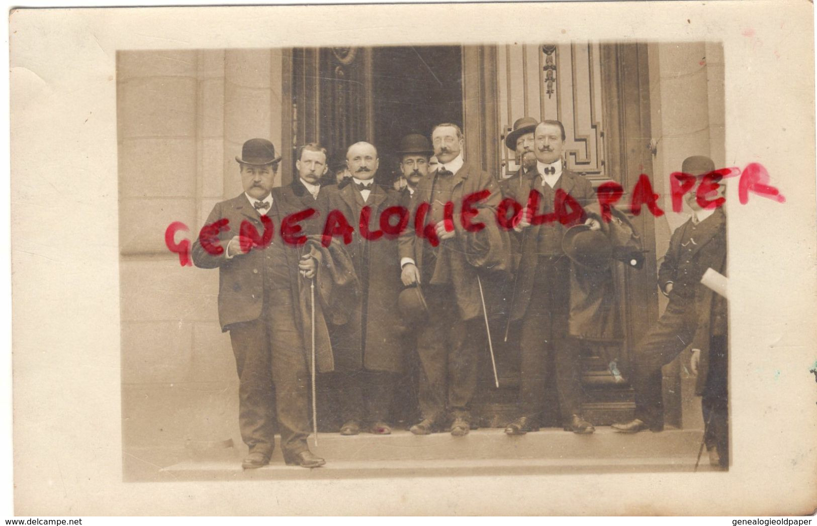 87- LIMOGES- CONSEIL MUNICIPAL DE LAURIERE  PACAUD MAIRE -MAZABRAUD-COULAUD-LARDY A LA PREFECTURE DE LIMOGES 6 MAI 1911 - Lauriere