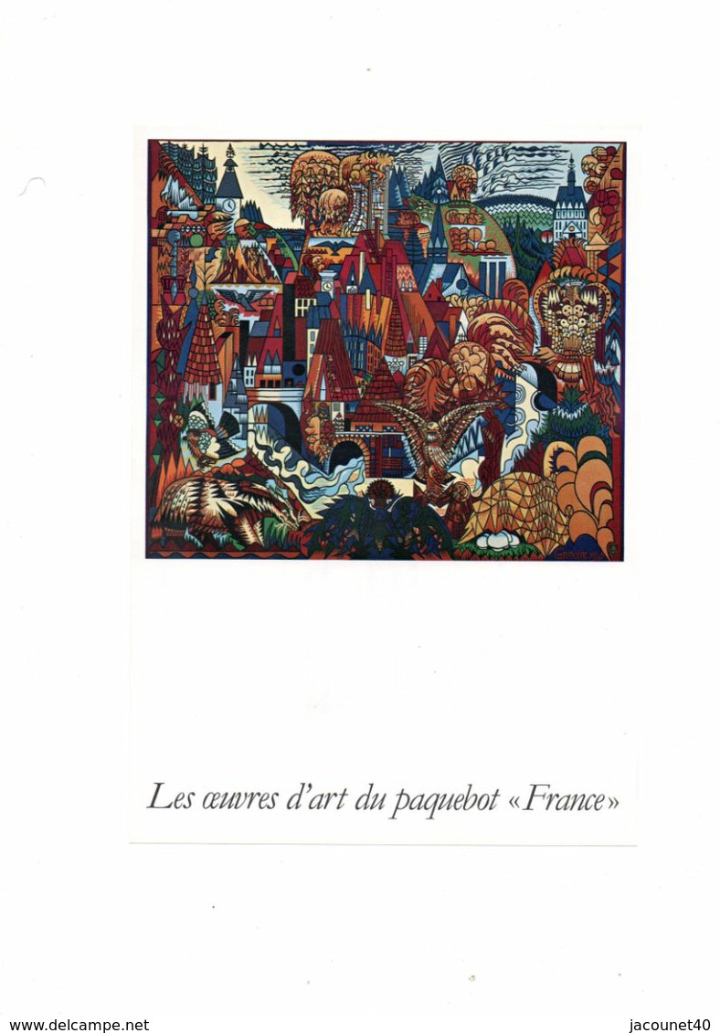 Paquebot France Les Oeuvres D'Art  Les 4 - Rugs, Carpets & Tapestry