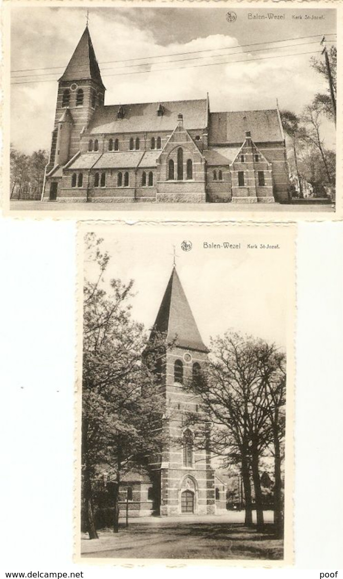 Baelen / Balen / Baelen-Wezel : Kerk St-Jozef --- 2 Kaarten - Balen