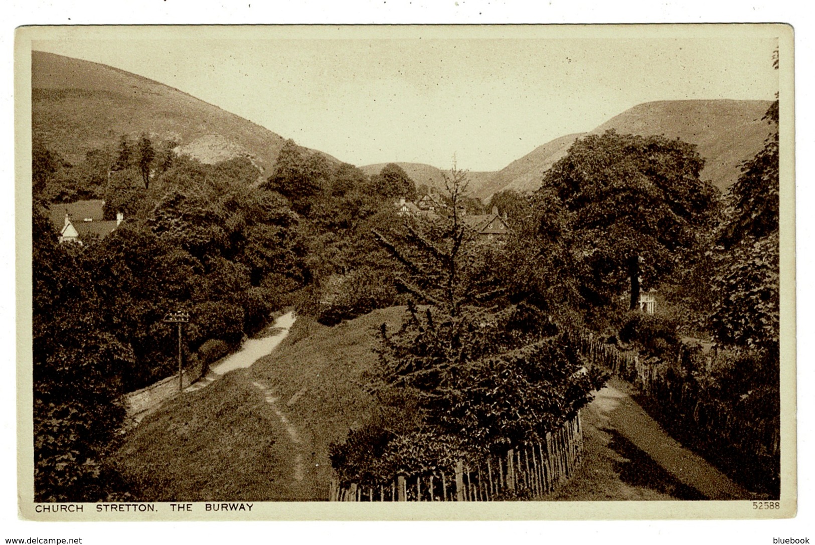 Ref 1390 - Early Postcard - The Burway - Church Stretton- Shropshire Salop - Shropshire