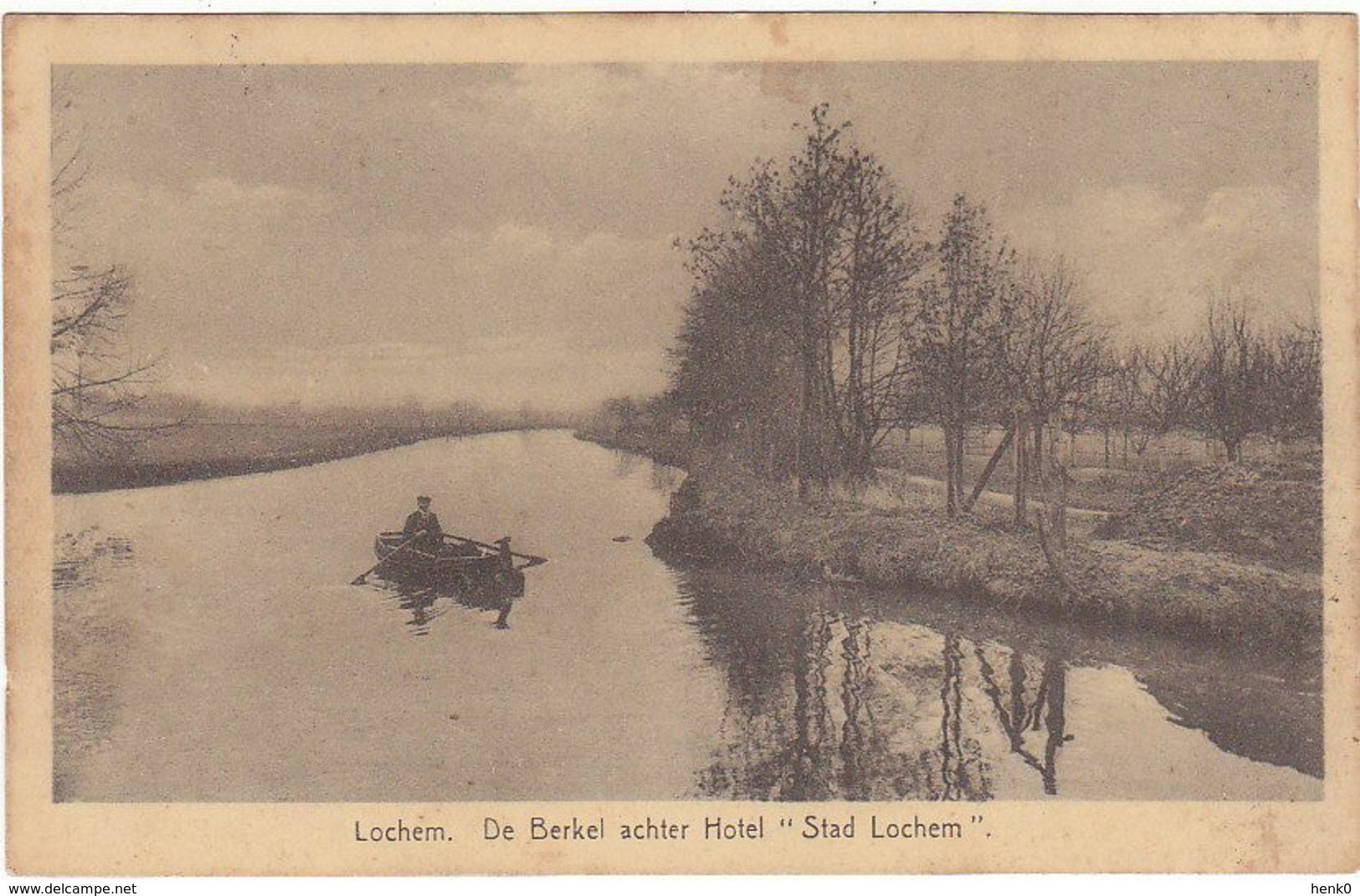 Lochem De Berkel Bij Het Hotel "Stad Lochem" Roeiboot KH19 - Lochem