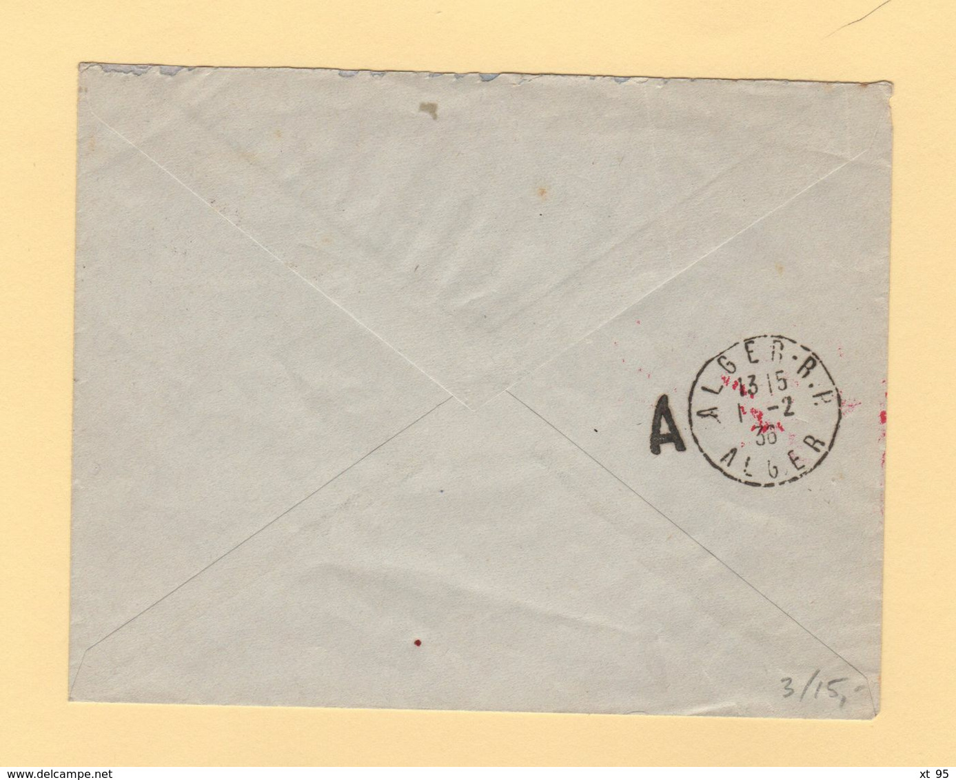 Tunisie - Premier Courrier Postal Aerien Tunisie Algerie - 1er Fevrier 1936 - Airmail
