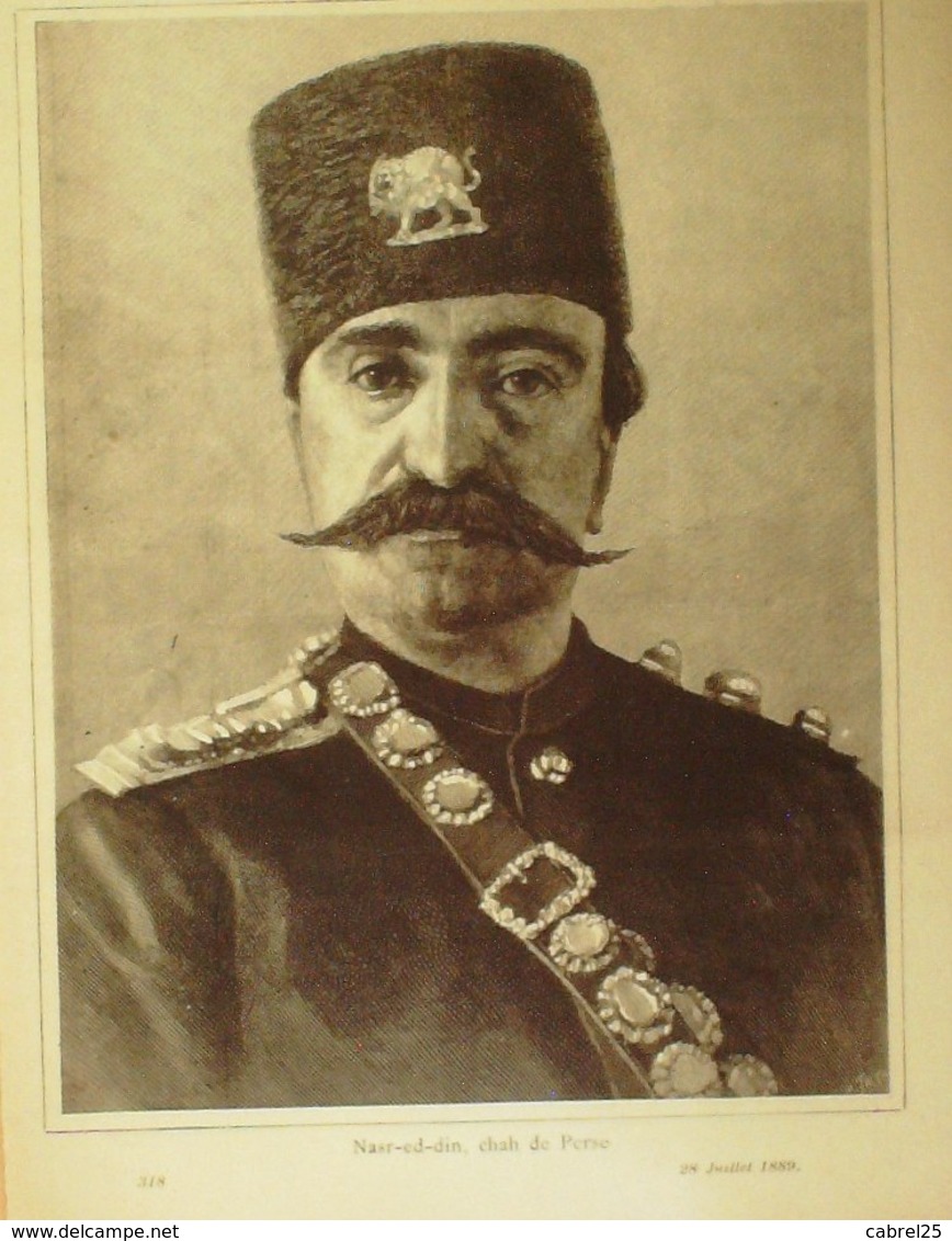 IRAN-CHAH NASR ED DIN-1907 - Lithografieën