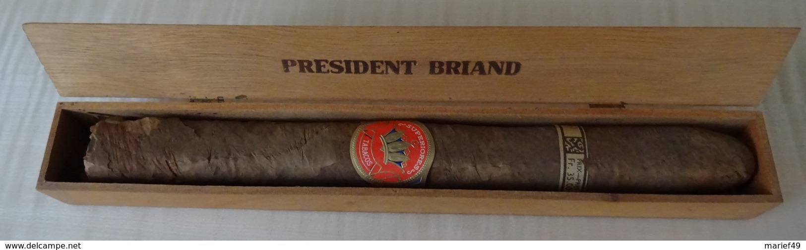 ANCIEN CIGARE PRESIDENT BRIAND AVEC ETUI RARE POUR COLLECTIONNEURS - Sonstige & Ohne Zuordnung