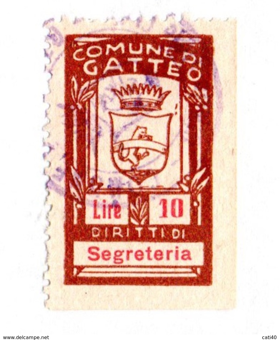 COMUNE DI GATTEO  - MARCA COMUNALE  LIRE 10 - Revenue Stamps