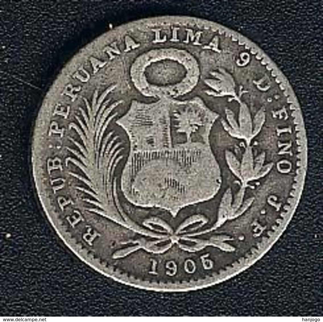 Peru, Dinero 1905, Silber - Pérou