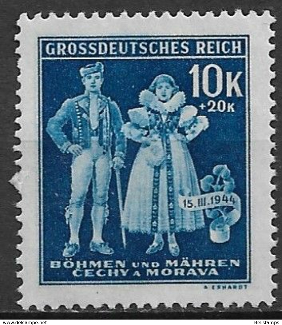 Bohemia & Moravia 1944. Scott #B24 (M) Native Costumes - Unused Stamps