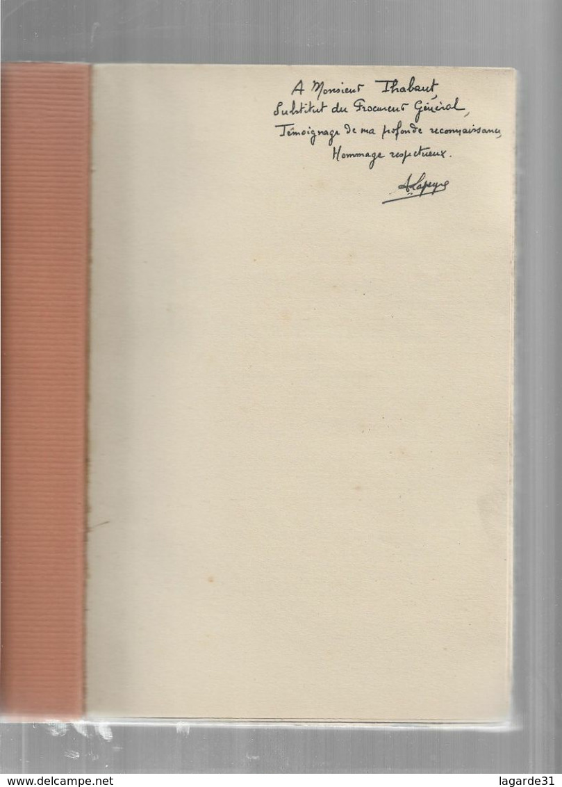 1936 - La Détention Préventive Et La Liberté Provisoire Au Cours Du Procès Pénal.- André LAPEYRE -- Dedicace De L'auteur - Libros Autografiados