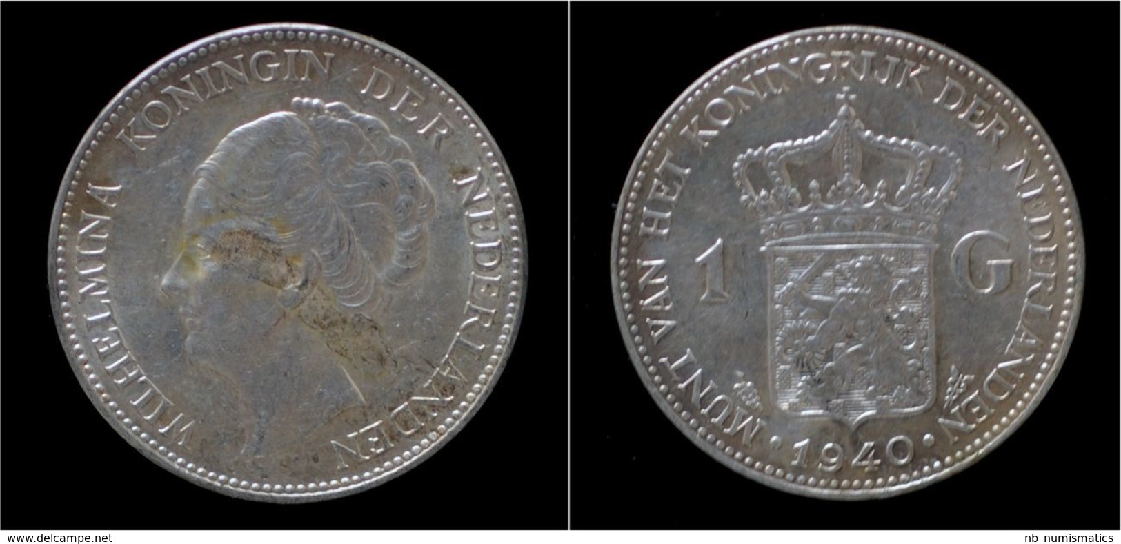 Netherlands Wilhelmina I 1 Gulden 1940 - 1 Gulden