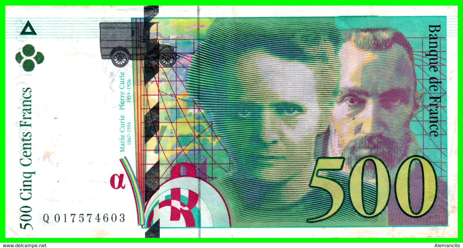 FRANCE 500 FRANC BILLET ANNÉE 1994 FRANCE - 500 F 1994-2000 ''Pierre En Marie Curie''
