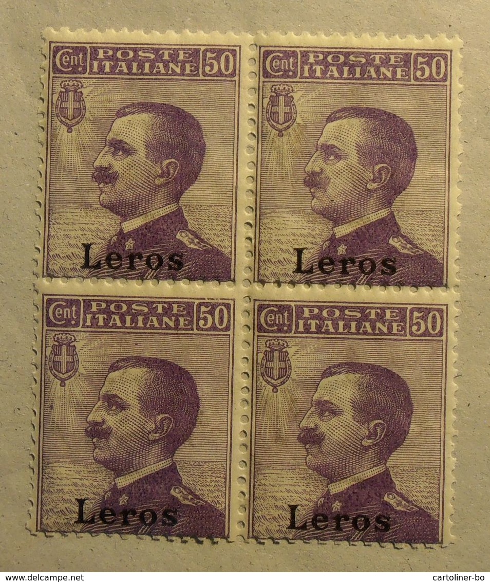 Quartina Leros 50 Cent. Vittorio Emanuele III Michetti - Aegean (Lero)