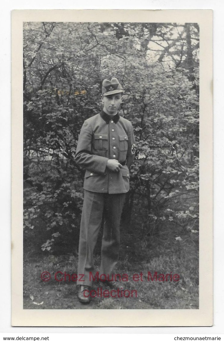 JEUNE SOLDAT ALLEMAND NAZI JEUNESSE HITLERIENNE - CARTE PHOTO MILITAIRE - Guerre 1939-45