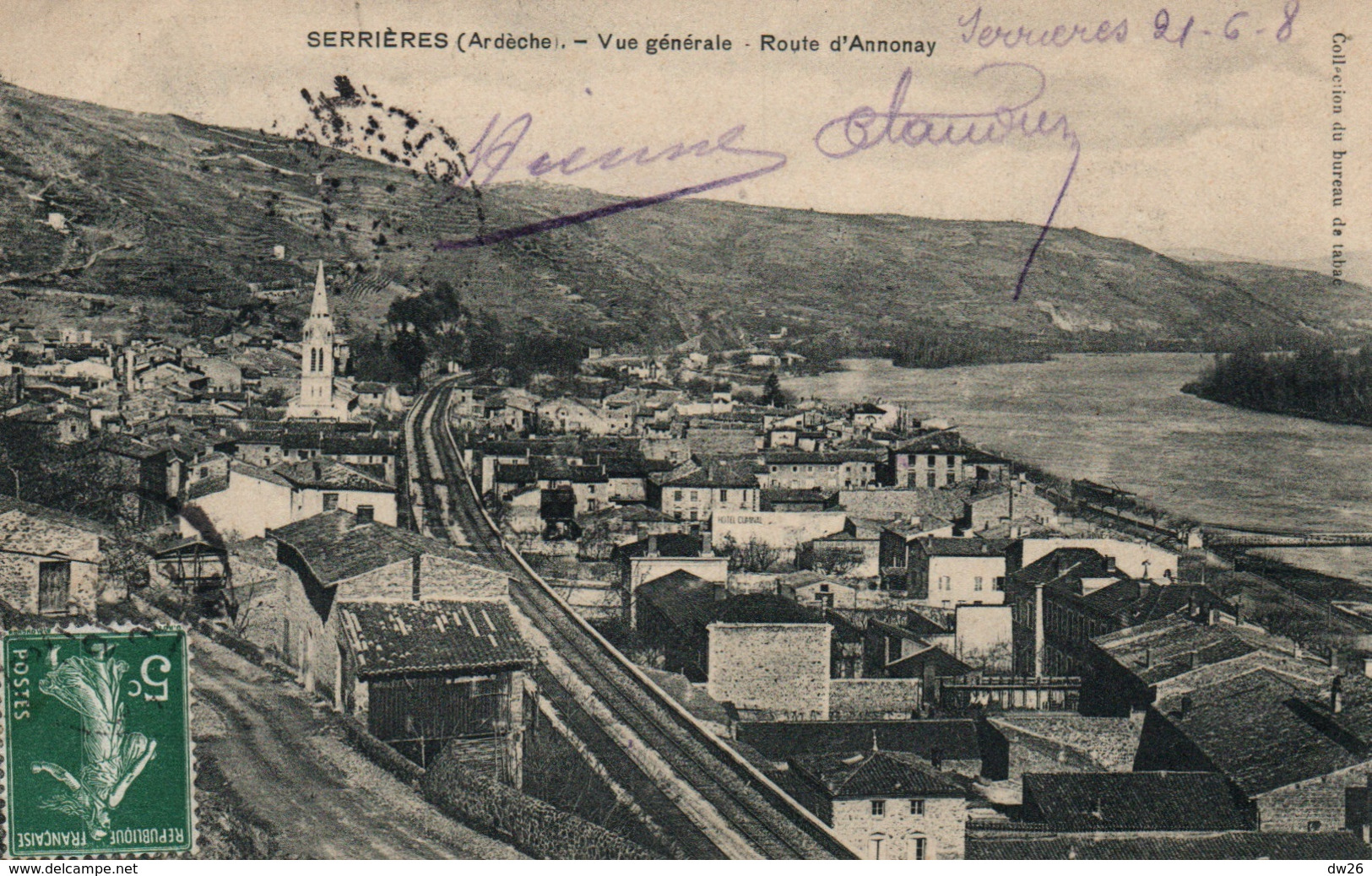 Serrières (Ardèche) - Vue Générale, Route D'Annonay (voie Ferrée) - Serrières