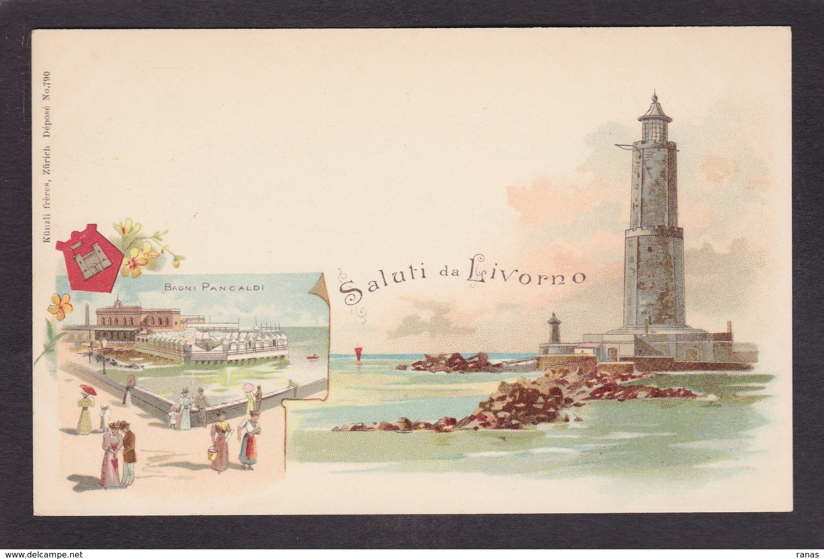 CPA Italie Livourne Livorno Non Circulé Litho Gruss - Livorno