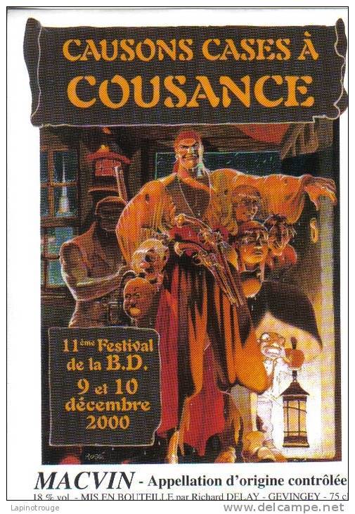 Etiquette Vin ROSSI Christian Festival BD Cousance 2000 (Pirates Jim La Gloire D'Héra .. - Art De La Table