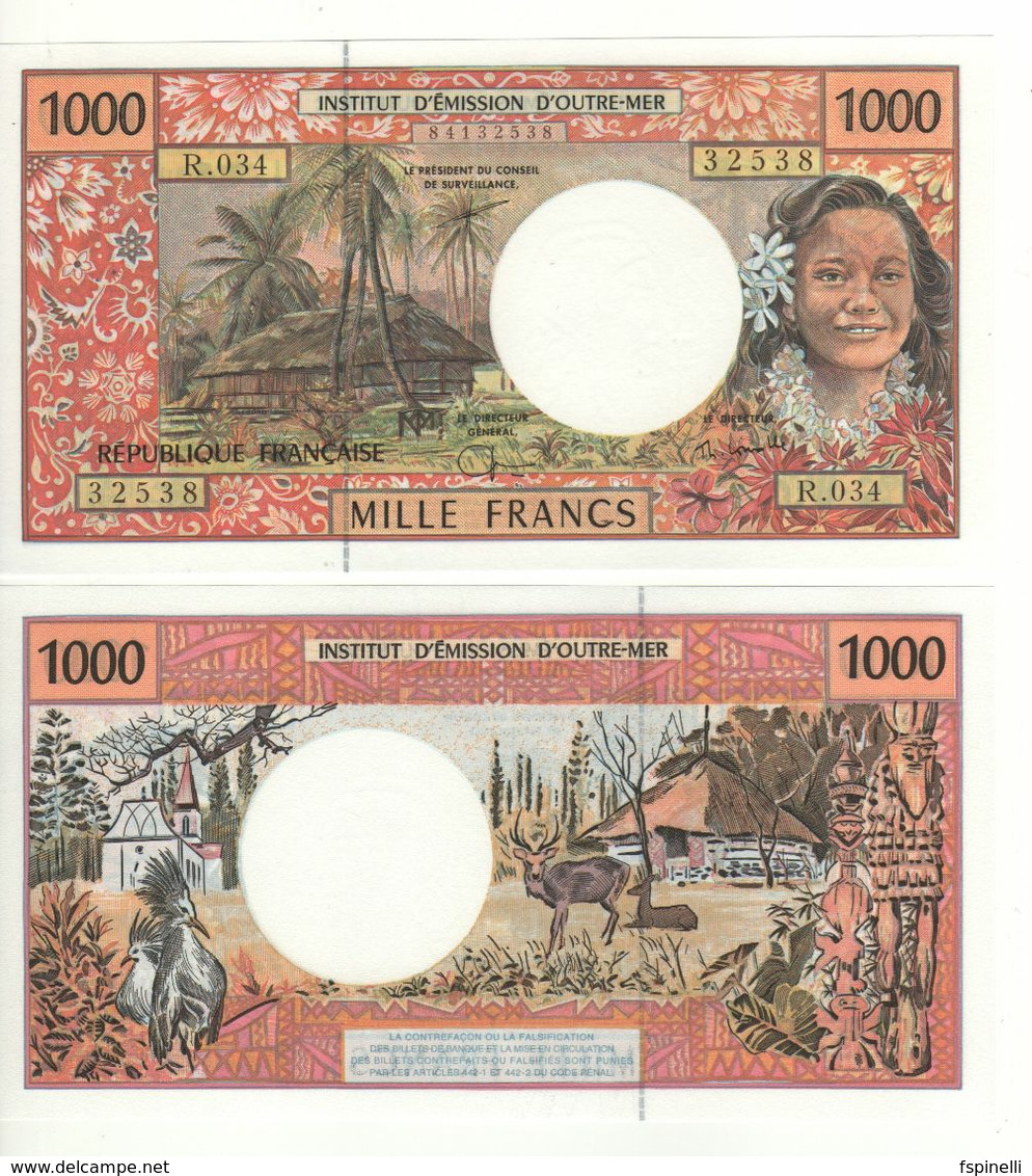 FRENCH PACIFIC TERRITORIES   Attractive 1'000 Francs   ND ( 1992 )  P 2h  UNC - Territoires Français Du Pacifique (1992-...)