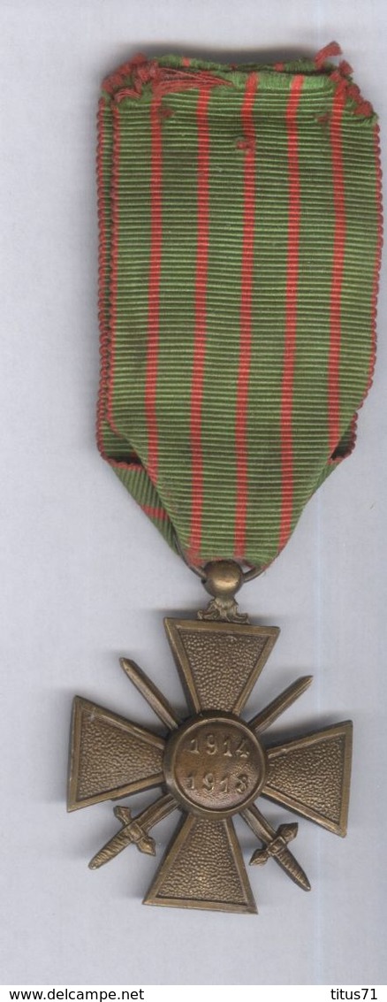 Médaille Croix De Guerre 1914 1918 - Lot 2 - Frankrijk