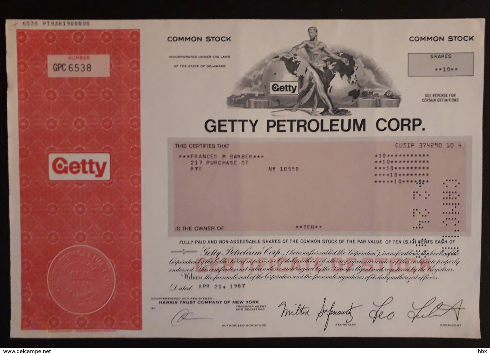 Getty Petroleum Corporation - Pétrole