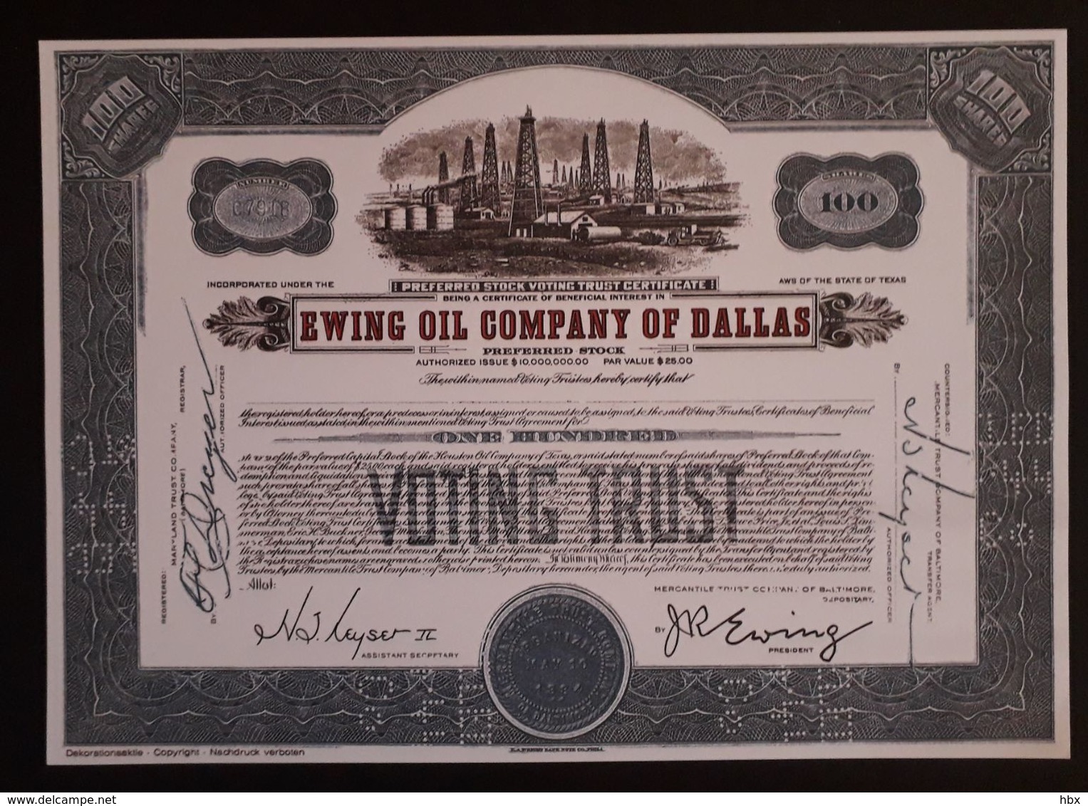 Ewing Oil Company Of Dallas - JR Ewing - Oil