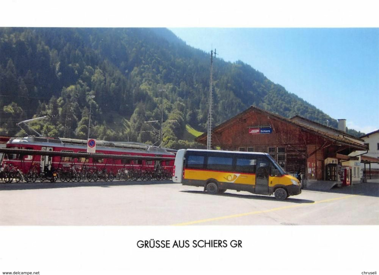 Schiers Dorf  Postauto Q   Limitierte Auflage! - Schiers