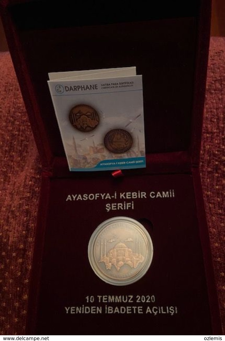 AYASOFYA-İ KEBİR CAMİİ ŞERİFİ  SILVER AND BRONZE UNC !!!!!! RRRRR. - Turkey