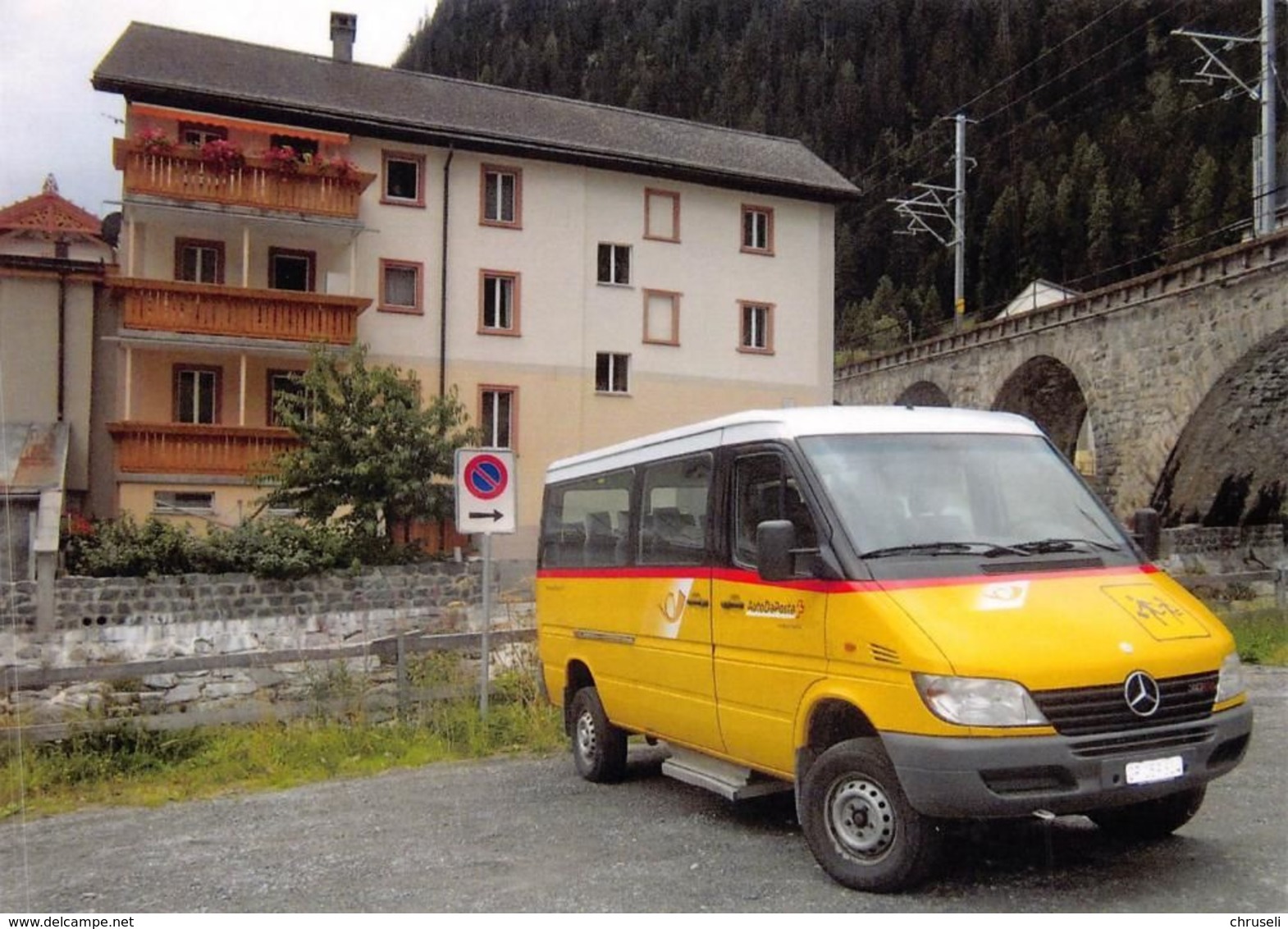 Susch /Süs  3 Bild  Postauto H  Limitierte Auflage! - Susch