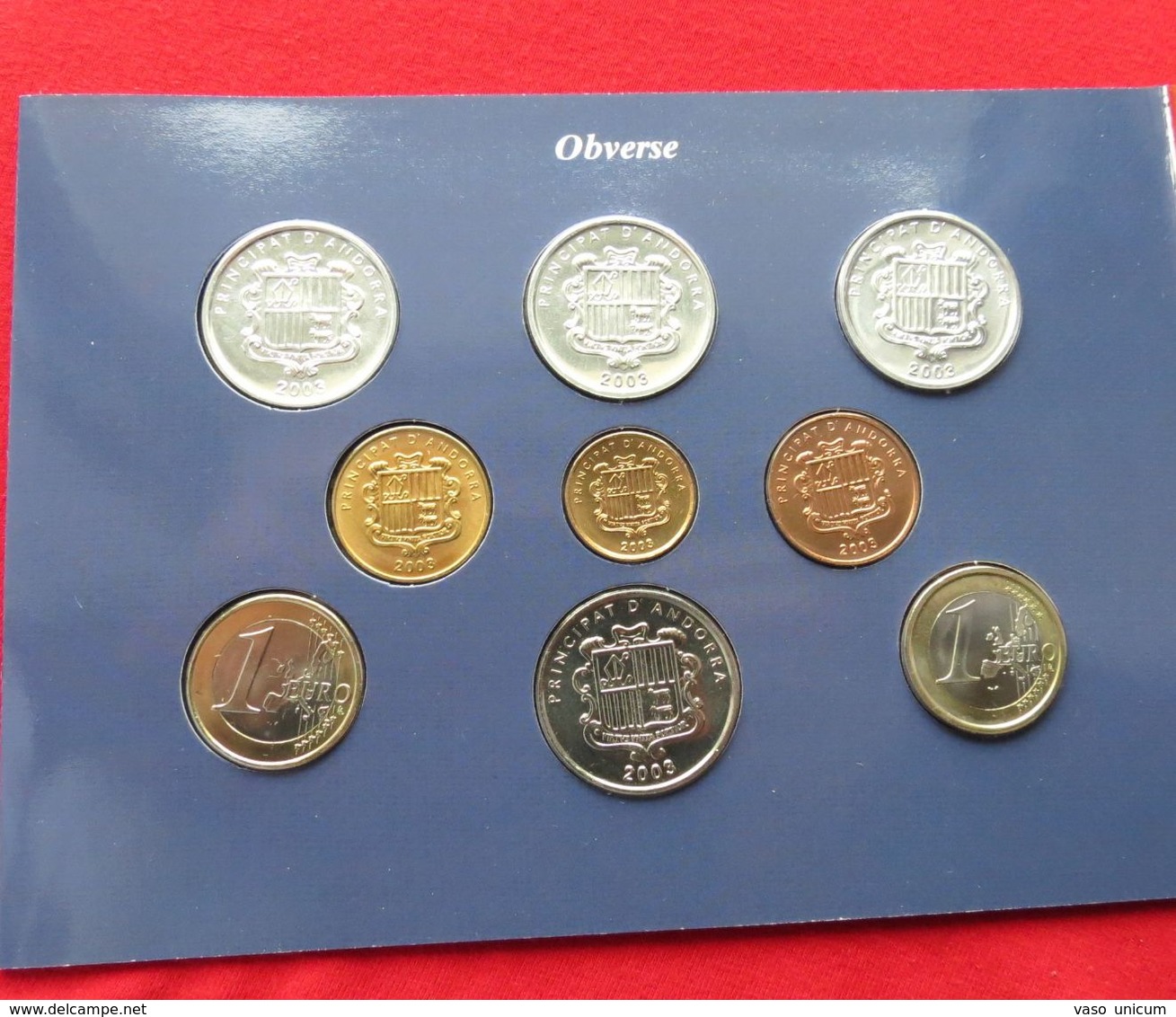 Andorra Set 2003 3 X 1 2  2x 5 10 Cents 1 + 1 Euro Folder - Andorra