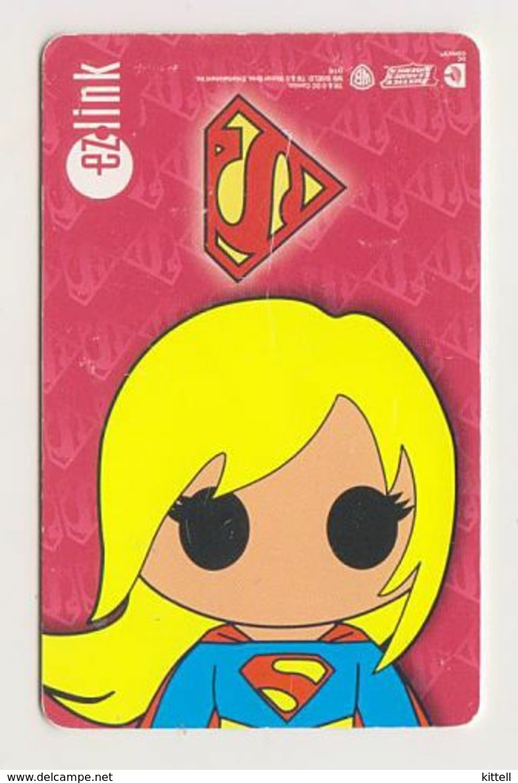 Singapore Travel Transport Card Subway Train Bus Ticket Ezlink Used Supergirl - Monde