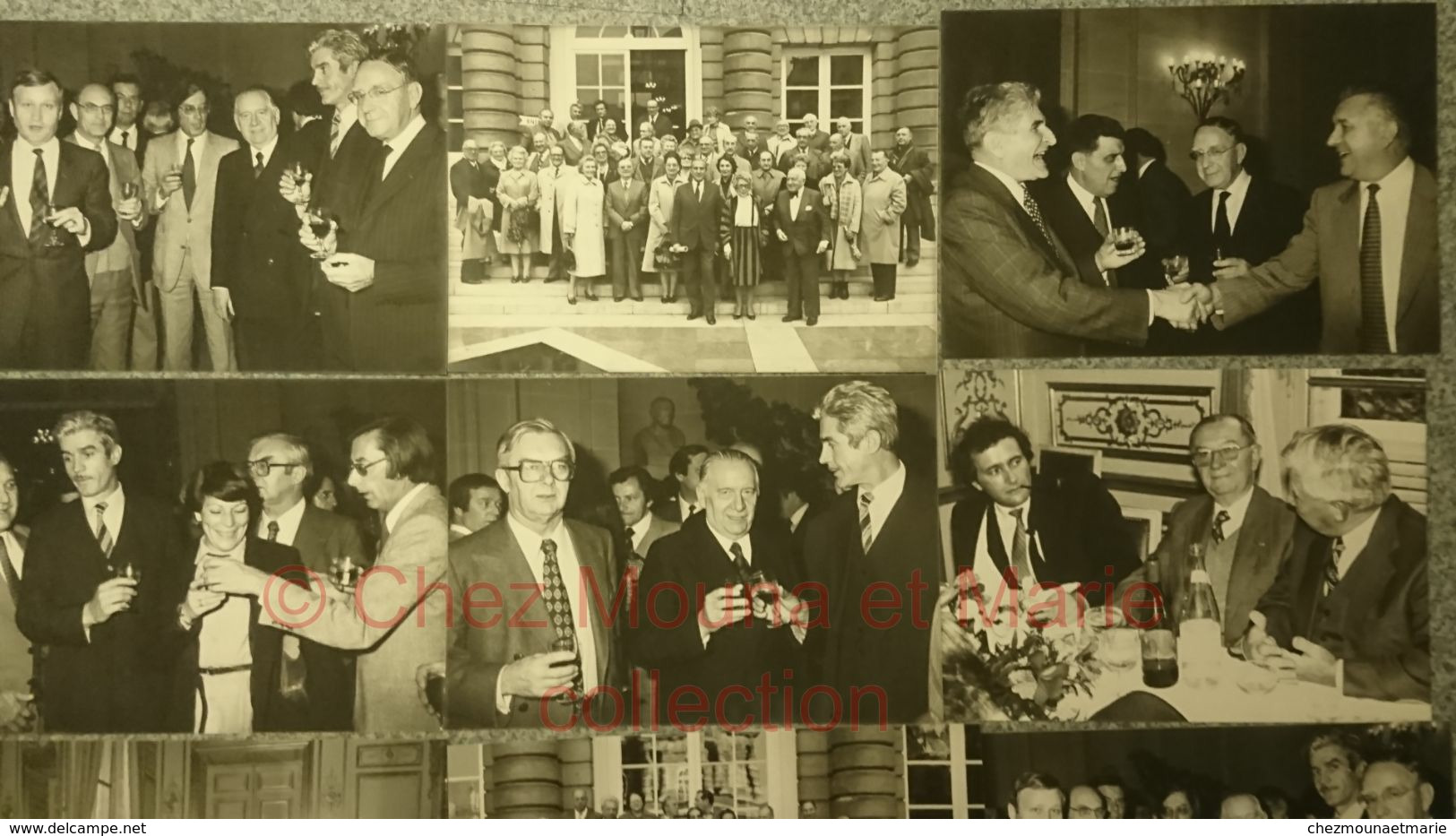 SENAT ET SENATEURS FRANCAIS DONT POHER PRESIDENT ET PIERRE VALLON - LOT DE 14 PHOTOS NB SECRETARIAT PRESIDENCE - Célébrités