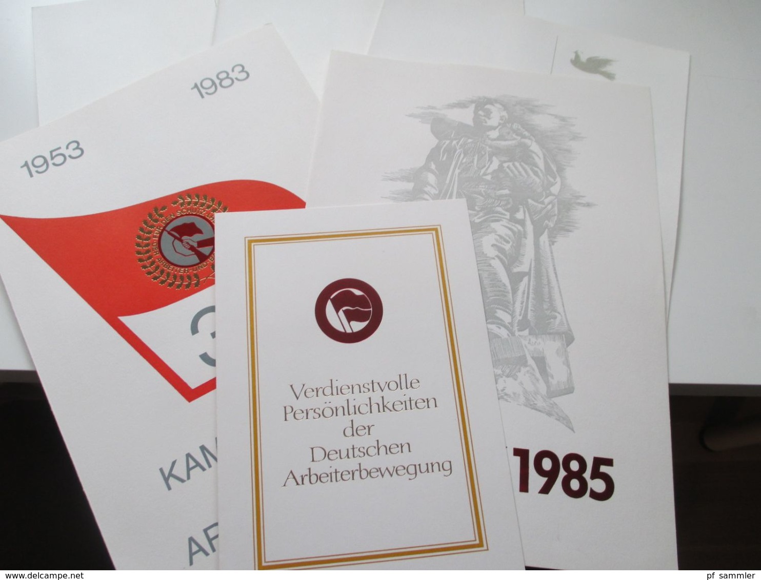 DDR 1980er Jahre Sonderblatt / Faltblatt / Gedenkblatt Insgesamt 6 Stück! Guter Zustand! - Covers & Documents