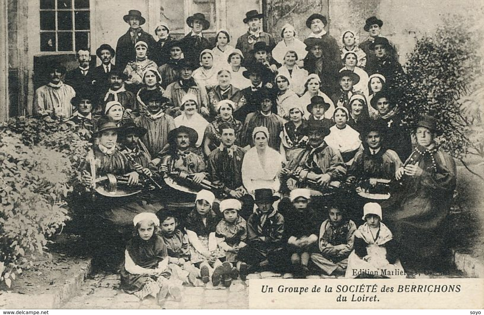 Société  Berrichons Du Loiret . Joueurs Vielle.  Berry. Orleans. President Arsène Mellot Vers 4 Passage Ruelle Paris 18 - Musique