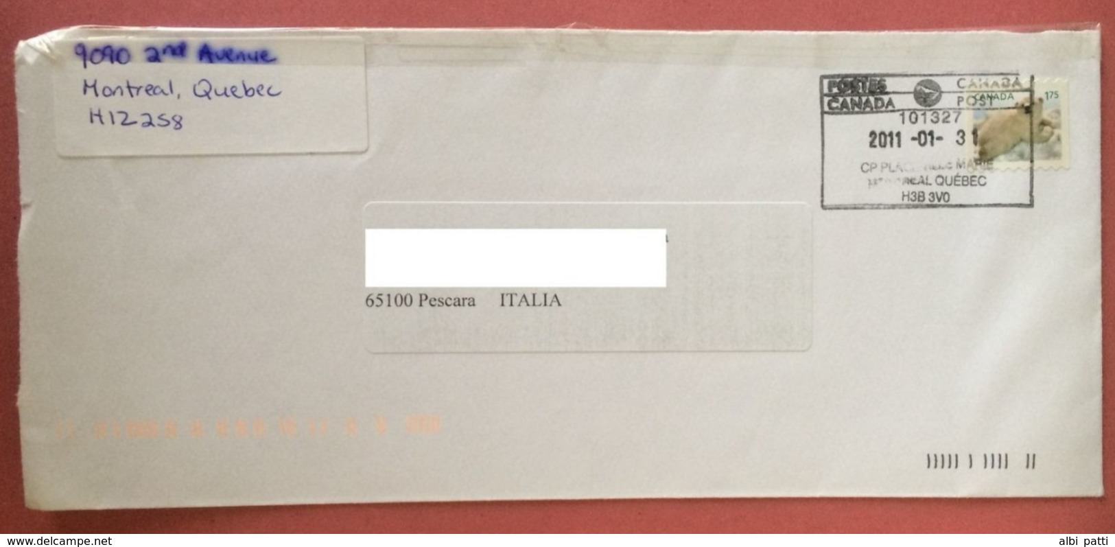 CANADA COVER TO ITALY - Histoire Postale