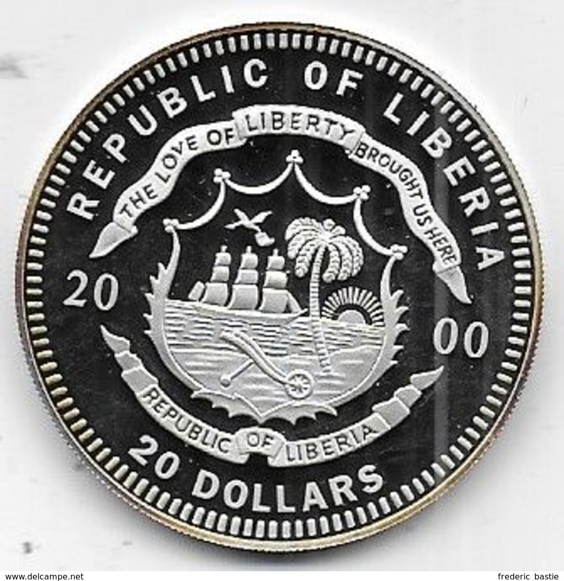 Libéria - 20 Dollars Bateau H.M.S. Victory En Argent - Liberia