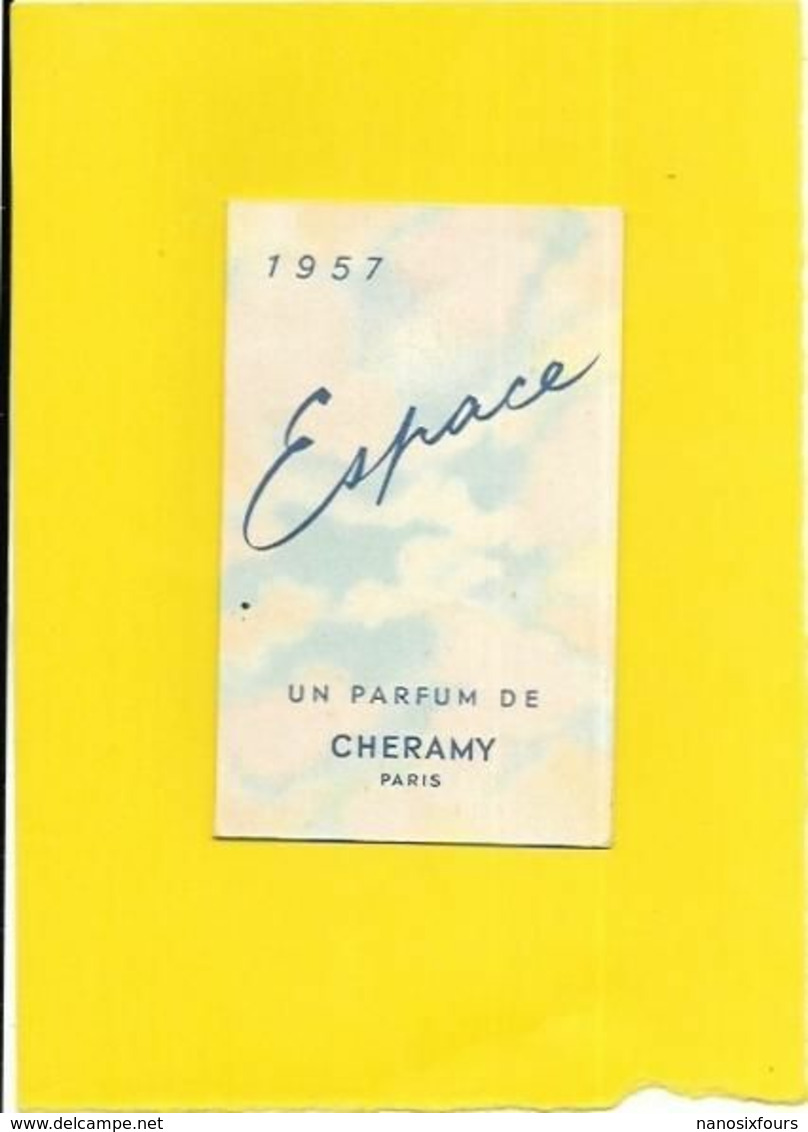 CARTES  PARFUMEES  CALENDRIER AN 1957 CHERAMY  ESPACE - Non Classificati