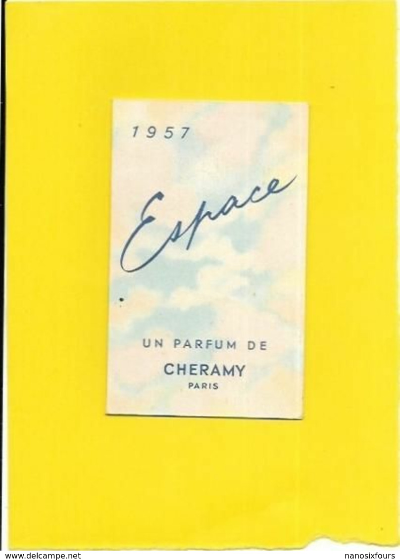 CARTES  PARFUMEES  CALENDRIER AN 1957 CHERAMY  ESPACE - Non Classés