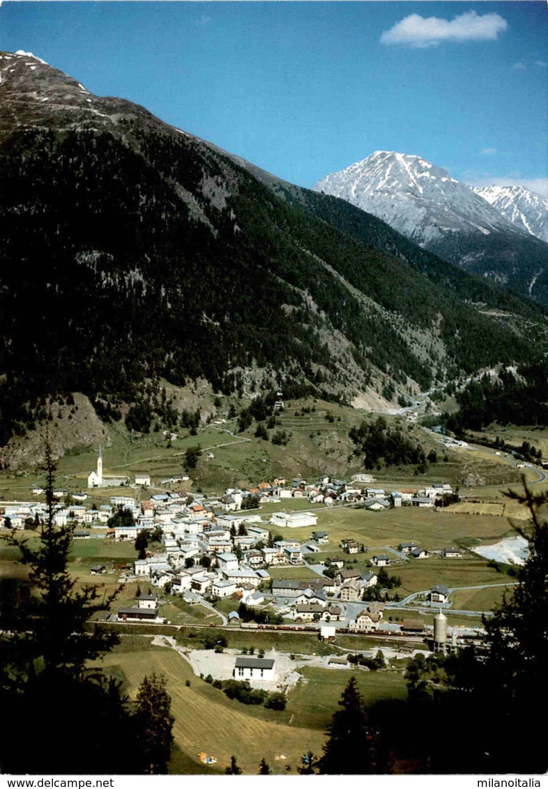 Zernez, Eingang Zum Schweiz. Nationalpark - Blick Gegen Ofenpass (8) * 2. 8. 1988 - Zernez