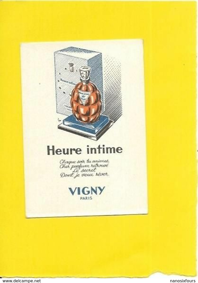 CARTES  PARFUMEES  HEURE INTIME DE VIGNY PARIS - Unclassified