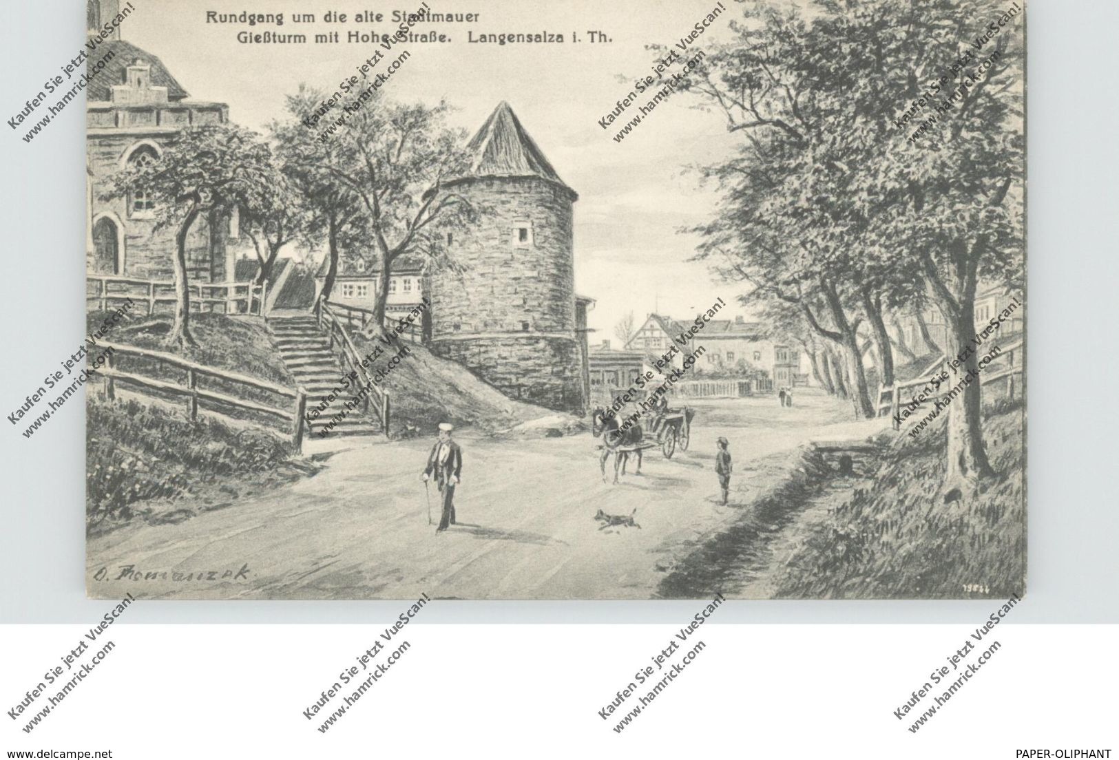 0-5820 BAD LANGENSALZA, Rundgang Um Die Alte Stadtmauer, Gießturm Mit Hohe Strasse - Bad Langensalza